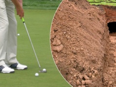 Zapadlisko na polu golfowym. Pod ziemią czekał ceglany skarbiec