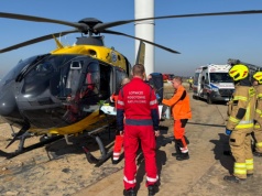 Groźny wypadek na budowie farmy wiatrowej. Na miejscu śmigłowiec LPR