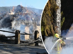 Groźny pożar w Bieszczadach. Drewniana willa stanęła w ogniu