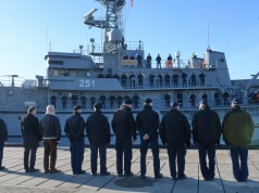 ORP Wodnik powraca z rejsu szkoleniowego, z podchorążymi na pokładzie