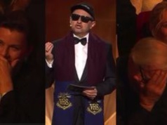 W trakcie rozdania Orłów przebrany za księdza, Andrzej Konopka "żartował" z afery Epsteina. Seweryn zanosił się ze śmiechu (ZDJĘCIA)