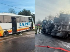 Zderzenie autobusu z cysterną. Są ranni