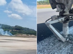 Twarde lądowanie w imprezowym raju. Samolot uszkodził kluczową część lotniska