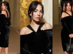 Georgina Rodriguez zachwyciła w Rzymie. Czarna aksamitna suknia za 21 TYSIĘCY ZŁOTYCH zrobiła furorę (ZDJĘCIA)
