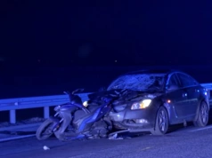 Wypadek z udziałem skutera na obwodnicy Chojnic. Droga zablokowana