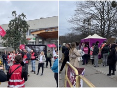 Szpital na gdańskiej Zaspie znów stał się miejscem protestów. Dwie manifestacje