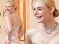 Elle Fanning jak KSIĘŻNICZKA na rozdaniu Oscarów. Co za suknia! (ZDJĘCIA)