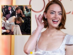 Emma Stone robiła to na przerwie gali Oscarów. Została przyłapana