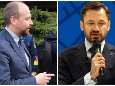 Spotkanie Aleksander Miszalski – Jan Hoffman na Ławce Dialogu. Obaj zachęcają mieszkańców do przyjścia