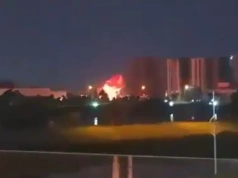 Największy taki atak od początku wojny. Chmura dymu nad ambasadą USA