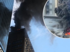 Pożar dachu wieżowca na Manhattanie. Kłęby dymu spowiły niebo