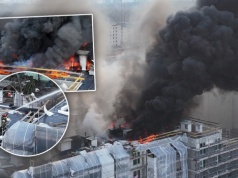 Czarny dym nad prawobrzeżną Warszawą. Służby walczą z pożarem