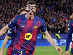 Dublet Roberta Lewandowskiego w Lidze Mistrzów! Grad bramek w meczu Barcelony