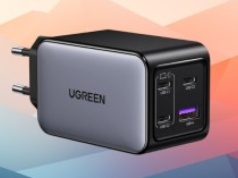 Ładowarka GaN UGREEN Nexode 65W 4 portowa (3x USB-C, 1x USB-A) za 69,99 zł w Amazon PL