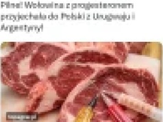 Mięso z progesteronem trafiło do Polski z krajów Mercosur