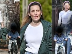 Pozbawiona makijażu Pola Wiśniewska zabrała dzieci na wyprawę rowerową (ZDJĘCIA)