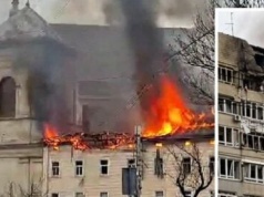 Shahedy uderzyły w centrum Lwowa! Płonie kościół i klasztor Bernardynów (WIDEO)