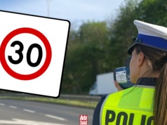 Znak-kwadrat B-43 działa inaczej niż okrągłe ograniczenie prędkości. Wysokie mandaty