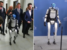 Nietypowy gość Konfederacji w Sejmie. Robot Edward Warchocki rozmawiał z politykami