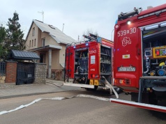 Pożar garażu na Żółkiewskiego w Sieradzu