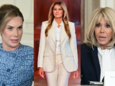 Marta Nawrocka w garsonce zasiadła do stołu z Melanią Trump i Brigitte Macron w Białym Domu. Jak wypadła na ich tle? (ZDJĘCIA)