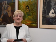 Wystawa Janiny Jankowskiej w Siedlcach. Obrazy można oglądać w bibliotece