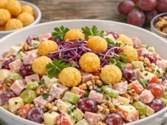 Hit wiosny. Sałatka Waldorf z kulkami serowymi