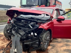 Poważny wypadek na DK 44. "Kierowcy przedstawiają różne wersje"