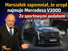 Marszałek ma amnezje co do najmowanego samochodu, radny KO ironizuje o Maybachu, a dokumenty pokazują coś innego