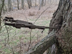 Znalazła na spacerze karabin z okresu IIWŚ wrośnięty w drzewo!