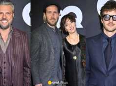 Czartoryska-Niemczycka z mężem, obok panowie w garniturach. Spójrzcie na Musiała