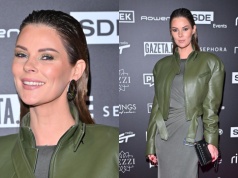 Oliwkowa suknia Tomaszewskiej przyciągała spojrzenia na Jupiterach Roku. Spójrzcie na detale