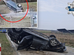 Pijana kierująca dachowała z dzieckiem w aucie. Miała blisko trzy promile