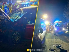 Dramatyczny wypadek w Ujsołach. Zderzyły się samochody, jeden uderzył w grupę ludzi