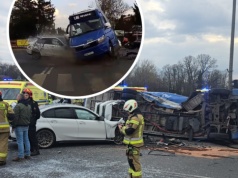 Dramatyczne nagranie trafiło do sieci. Tak rozpędzone BMW wbiło się w autobus