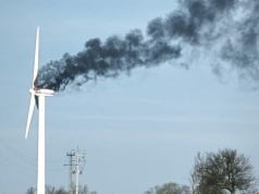 Pożar turbiny wiatrowej w Kalskiej Woli