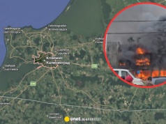 Potężny pożar w Królewcu. Ogień trawi centrum handlowe