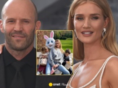 Jason Statham ma dwoje dzieci z supermodelką. Dla nich przebrał się za króliczka