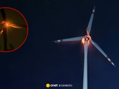 Pożar turbiny wiatrowej na Mazowszu. Strażacy wskazują przyczynę