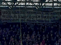 Kibice Wisły Kraków uderzyli w prezydenta Karola Nawrockiego. Wywiesili transparent