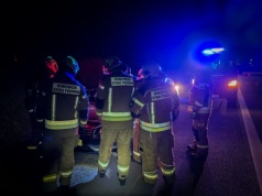 Markuszów: nocny wypadek na drodze ekspresowej, jedna osoba trafiła do szpitala