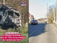 Gabaryt z mostem pontonowym utknął na przejeździe – zderzenie z pociągiem typu TGV