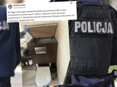 Policja znalazła poszukiwanego typa ukrytego w zabudowie spłuczki toalety