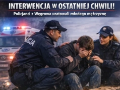 Węgrowscy policjanci uratowali młodego mężczyznę