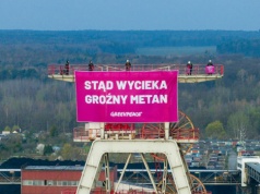 Protest na terenie kopalni Szczygłowice. Polskie kopalnie marnują metan
