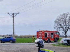 Wypadek na drodze powiatowej Goświnowice - Grądy. Dwie osoby ranne