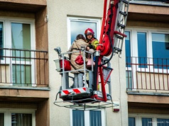 Pożar w hotelu przy szpitalu w Łomży