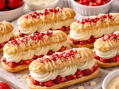 Deser, który zachwyca. Eklerki z kremem z białej czekolady