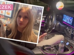 "Wywiad" z policją i 107 km/h na liczniku. Atrakcyjne youtuberki w Mercedesie pokazują Olsztyn nocą