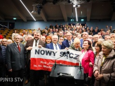 Marek Jakubiak w Nowym Sączu. Ostre słowa, bezpośrednie spotkanie i pytania z sali
